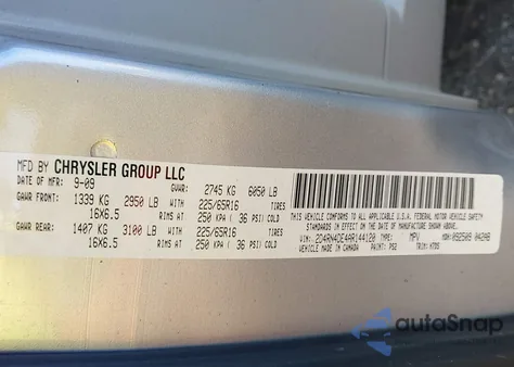 2010 Dodge Grand Caravan Se из США, поврежденный, VIN 2D4RN4DE4AR144120